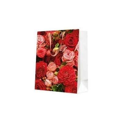 Dárková taška střední - Red Bouquet 20x10x25 cm