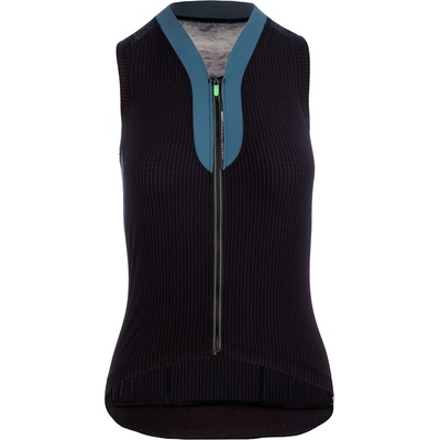 Q36.5 Дамски потник за колоездене Q36.5 Women's Jersey sleeveless L1 Pinstripe Cycling singlet - Black - размер XS (156-1141-0211)