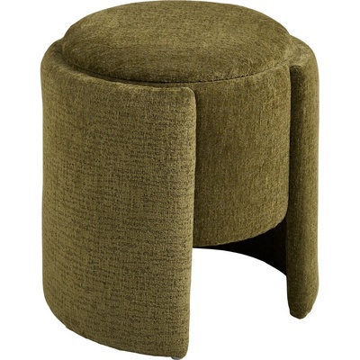 Nordic Living Zelený taburet Walzdor 42 cm