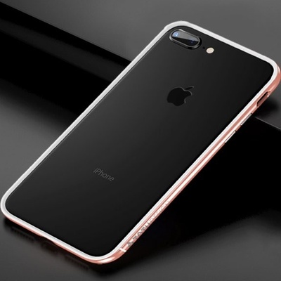 Totudesign rámček na ochranu hrán z tvrdého plastu iPhone 7 Plus/8 Plus - zlatoružové