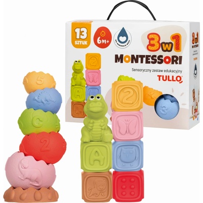 TULLO 612 senzorická pyramída zvierat 13 ks