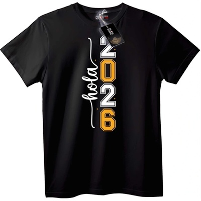 NOONEBRAND Тениска Здравей 2026 - M, Black