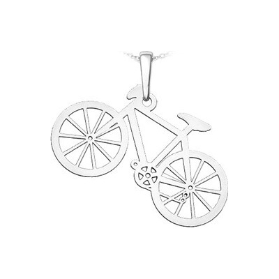 Auronitens Stříbrný přívěsek cyklistické kolo PA1545