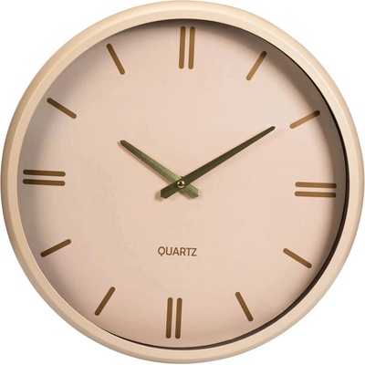 Home Styling Collection Nástenné hodiny Epoch v krémovej farbe s kovovým prvkom, 38 cm