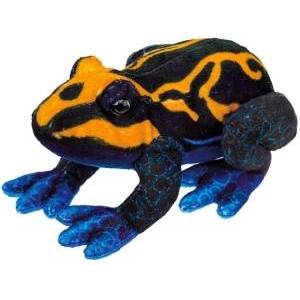 BEPPE Plush toy Frog orange and black 13cm colorful frog 14120