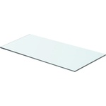 vidaXL Плоча за рафт, прозрачно стъкло, 60 x 25 см (243825)