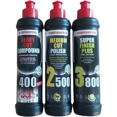 Menzerna Lešticí pasty 400, 2500, 3800 3 x 250 ml