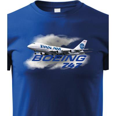 Dětské tričko Boeing 747 ModráCanvas Dětské tričko Bezvatriko.cz 3227