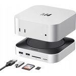 UGREEN Алуминиева поставка с място за SDD и допълнителен USB-C хъб за Mac Mini M4 (2024) - Ugreen 11-in-1 USB-C Hub with NVMe SSD Enclosure for Mac Mini M4 (CM841 (65487))