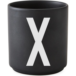 Design Letters Чаша халба aj буква x порцеланова черна (10204000x)