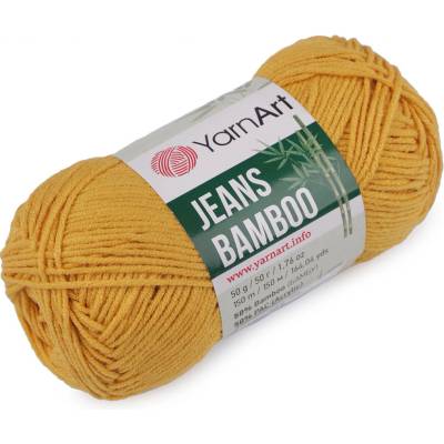 Stoklasa Pletací příze Jeans Bamboo 50 g Balení: 1 ks, Varianta: 4 (107) hořčicová 4 (107) hořčicová