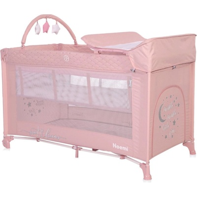 Lorelli Cestovná postieľka 2 v 1 Noemi Mellow Rose Star