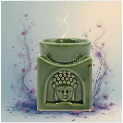 AWM Čtvercová Budha Aroma Lampa Tmavý nefrit 1 – Zboží Mobilmania