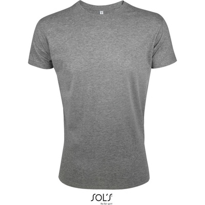 Sol's Collection tričko Regent Fit slim fit krátký rukáv pánské COT-25055307700 melír šedé
