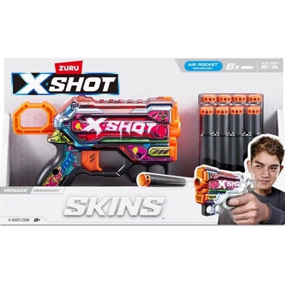 ZURU X-Shot Skins Menace Mercenary penový blaster pre deti