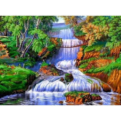 Norimpex Vodopád v lese 30 × 40 cm 1004945