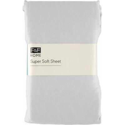 F&F Home Super Soft napínacia plachta strieborná 160x200x25