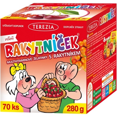 Terezia Rakytníček multivitamínové želatinky s rakytníkem Mořský svět 140 bonbónov