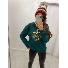 Mikina vánoční koulí 03 zelená BLZ27-21