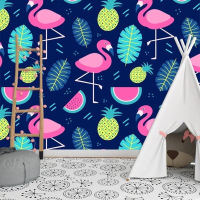 Sablio Tapeta Ružové plameniaky, rozmery 336x220 cm