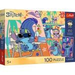 Trefl - Puzzle Lilo & Stitch: Beach Days + poster - 100 piese