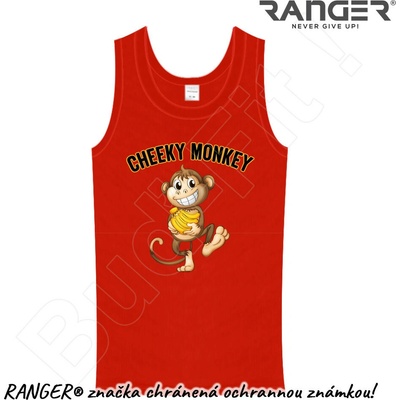 Ranger tielko motív Cheeky Monkey červená