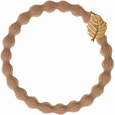 By Eloise London Gold Leaf Ластик за коса за жени цвят Camel