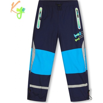 Kugo DK7127 Chlapčenské šusťákové nohavice zateplené tmavo modrá