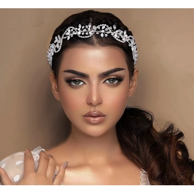 Naishide Jewelry Čelenka do vlasů s krystaly Beauty - stříbrná