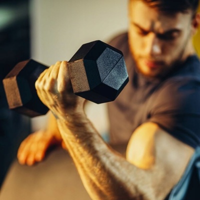 MOVIT Šesťhranná gumová činka 8 kg