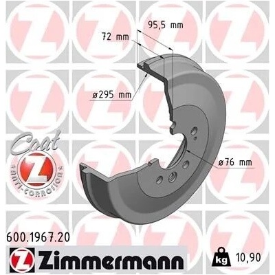 Brzdový buben ZIMMERMANN 600.1967.20 (600196720)