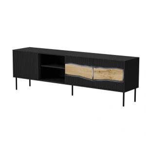 Cama MEBLE Cama INSERTO 3D1W ТВ шкаф 190x40x61.5 черен + LED (400211)