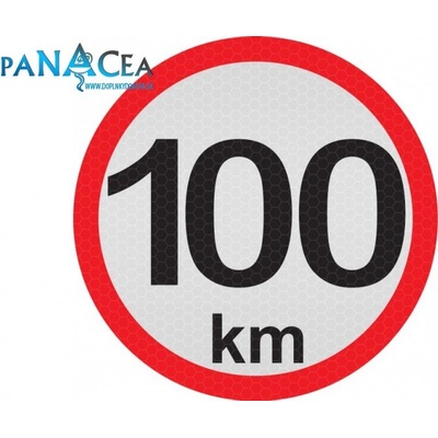 Samolepka reflexná - Obmedzená rýchlosť 100 (20cm) (C6)
