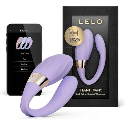 Луксозен вибратор за двойки, смарт приложение - Lelo Tiani Twist Lavender (D-245683)