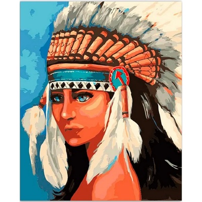 TSvetnoy Комплект за рисуване с диаманти TSvetnoy - Native American girl