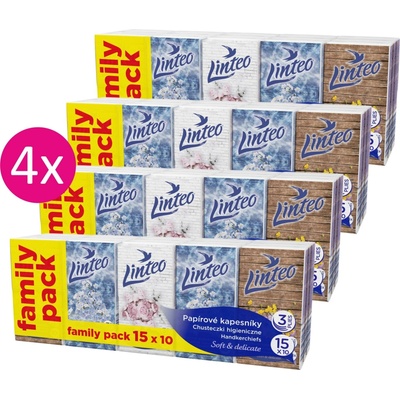 Linteo Papirove kapesniky 3-vrstvové 60 ks