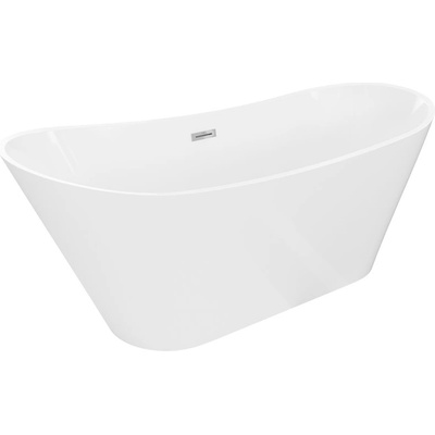 Mexen Dora самостоятелна вана 150 x 75 см, бяла, преливник хром - 52071507500-01 (52071507500-01)