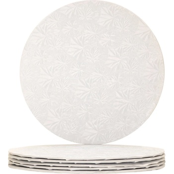 Image 1 of Veiras Кръгла Луксозна Ламинирана Подложка 6 мм, Бяла, 5 Броя (w6)