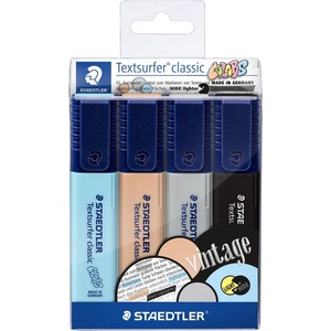 STAEDTLER Комплект текстмаркери Staedtler 364, 4 цвята, vintage (21137-А-VINTAGE)