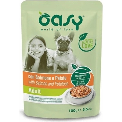Oasy Strips in Gravy Adult with Salmon and potatoes 100 g