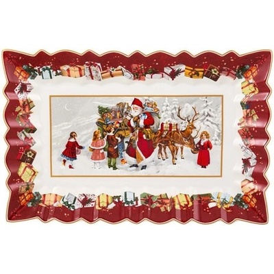 Villeroy & Boch Toy's Fantasy hlboký podnos Santa Claus s deťmi 35x23 cm