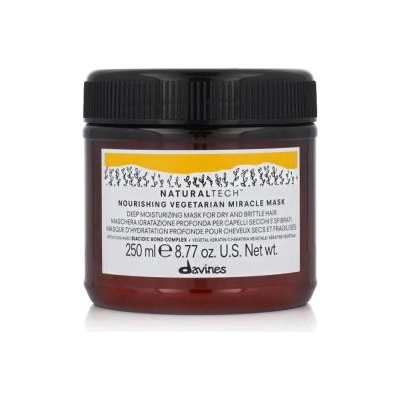 Davines NaturalTech Nourishing Vegetarian Miracle Mask подхранваща маска за суха и чуплива коса 250 ml унисекс