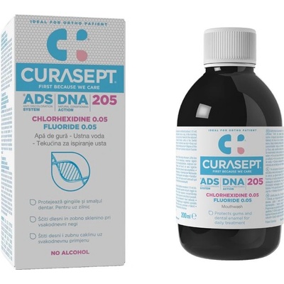 Curasept ADS DNA 205 Вода за уста с 0.05% хлорхексидин, 200 ml