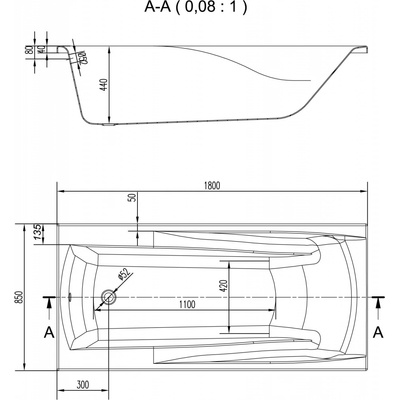 Cersanit ZEN 180 x 85 cm S301-129