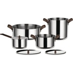 Alessi Комплект тенджери EDO, 7 бр. , неръждаема стомана, Alessi (ALPU100S7)