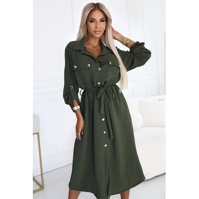 numoco basic 531-5 Рокля тип риза в цвят какиnmc-2570 - Розов, размер uni