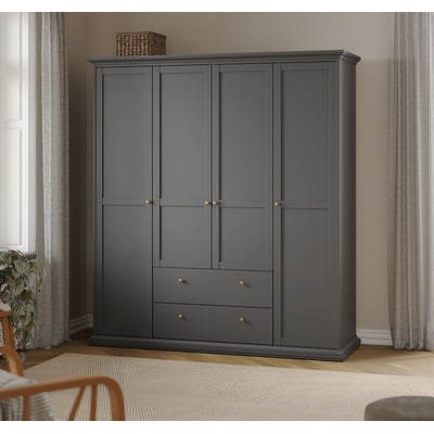 Гардероб четирикрилен Paris 4D2S Антрацит