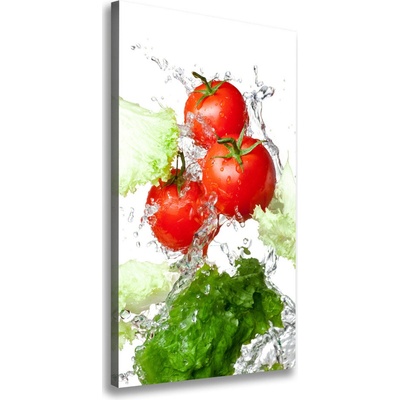 Vertikálny foto obraz na plátne Paradajky a šalát 50x100 cm
