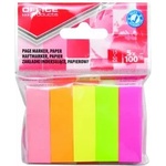 Office Products Индекси 15x50мм 5цв. х 100 листа неон