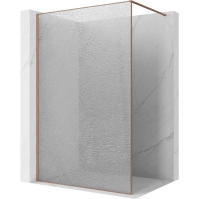Mexen Kioto душ стена Walk-in 160 x 200 см, прозрачна пукнатина 12 мм, четкана мед (800-160-101-65-04-X)